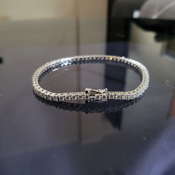 Moissanitna narukvica – 925 srebro, tennis, 23 cm, 3 mm, D-color VVS1