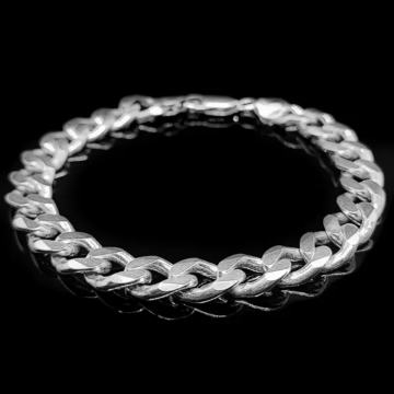 Muška srebrna narukvica Cuban link