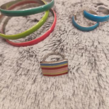 Ostalo - nakit - set narukvica, naušnice, prsten