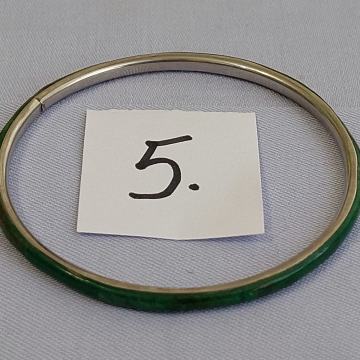 NARUKVICA. Br-5. Metalna, vanjsko zeleno. Mob