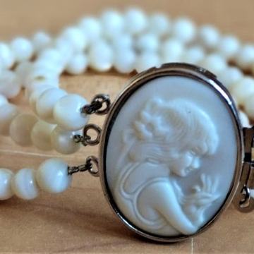 narukvica  - camea i sedef