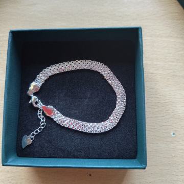 Narukvica čelik, posrebrena duž.20 cm