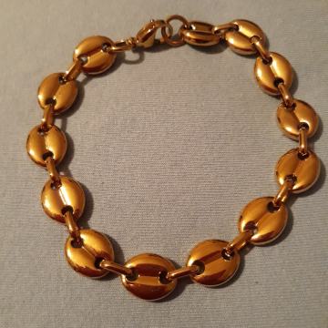 narukvica čelik s pozlatom