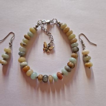 NARUKVICA CVJETNI AMAZONIT (komplet)