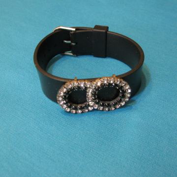 NARUKVICA - Dva ringa-Crni i Bjeli kristali. Nenošeno. sAND-2