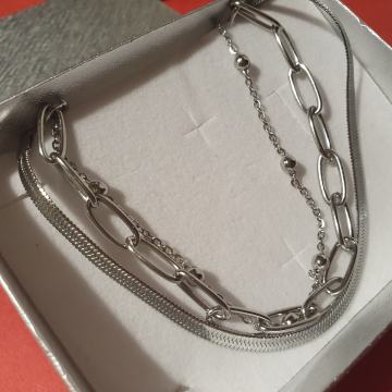 Narukvica kirurški čelik 3u1, u boji čelika