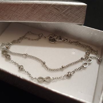 Narukvica kirurški čelik dupla infinity