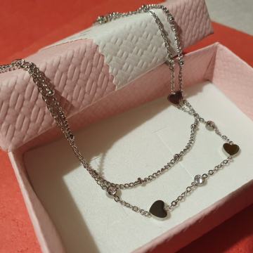 Narukvica kirurški čelik dupla sa srcima