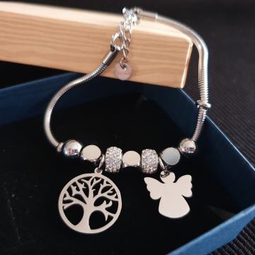 Narukvica kirurški čelik like Pandora BIRATE PRIVJESKE