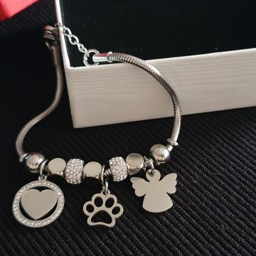 Narukvica kirurški čelik like Pandora BIRATE PRIVJESKE