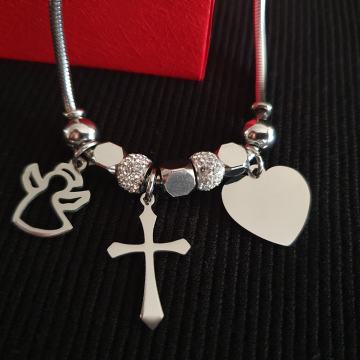 Narukvica kirurški čelik like Pandora BIRATE PRIVJESKE