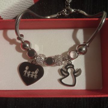 Narukvica kirurški čelik like Pandora BIRATE PRIVJESKE