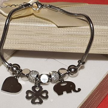 Narukvica kirurški čelik like Pandora BIRATE PRIVJESKE