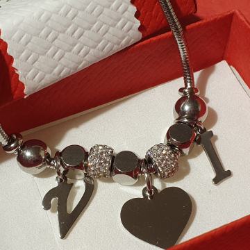 Narukvica kirurški čelik like Pandora BIRATE PRIVJESKE