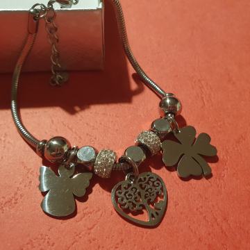 Narukvica kirurški čelik like Pandora BIRATE PRIVJESKE