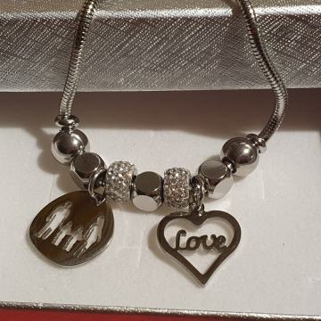 Narukvica kirurški čelik like Pandora BIRATE PRIVJESKE