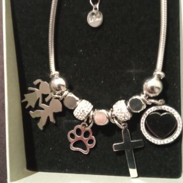 Narukvica kirurški čelik like Pandora BIRATE PRIVJESKE