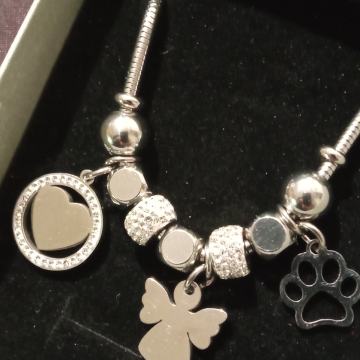 Narukvica kirurški čelik like Pandora BIRATE PRIVJESKE