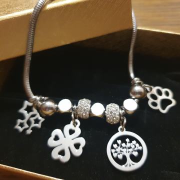 Narukvica kirurški čelik like Pandora BIRATE PRIVJESKE