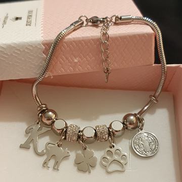 Narukvica kirurški čelik like Pandora BIRATE PRIVJESKE