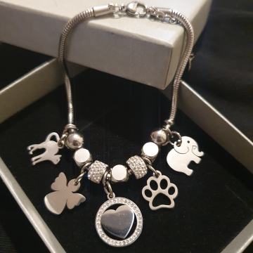 Narukvica kirurški čelik like Pandora BIRATE PRIVJESKE