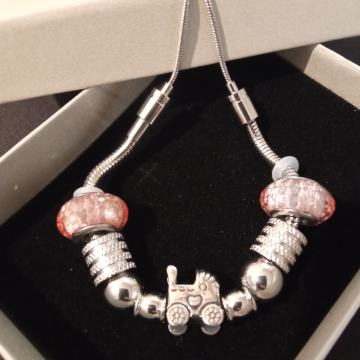 Narukvica kirurški čelik like Pandora dužina prilagodljiva