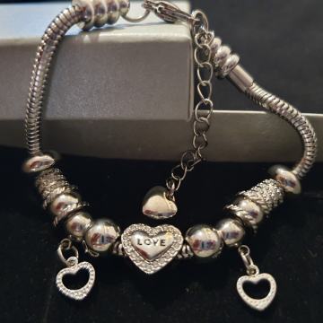 Narukvica kirurški čelik like Pandora s privjescima