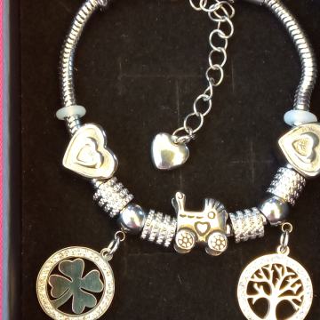 Narukvica kirurški čelik like Pandora s privjescima