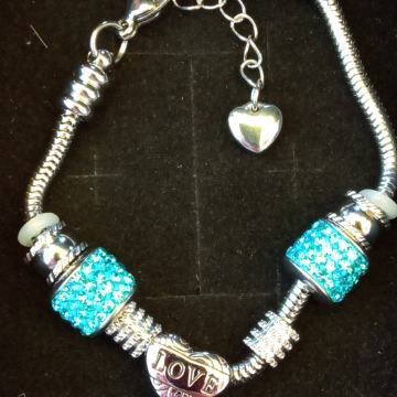 Narukvica kirurški čelik like Pandora s privjescima