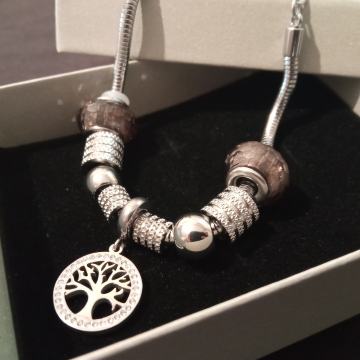 Narukvica kirurški čelik like Pandora s privjescima