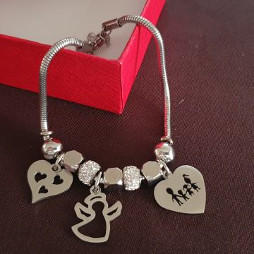 Narukvica kirurški čelik like Pandora BIRATE PRIVJESKE