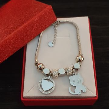 Narukvica like Pandora kirurški čelik BIRATE PRIVJESKE