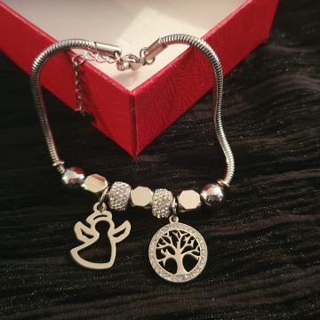 Narukvica like Pandora kirurški čelik BIRATE PRIVJESKE