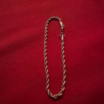 Narukvica od nehrđajućeg čelika s pozlatom od 18 karata - Rope