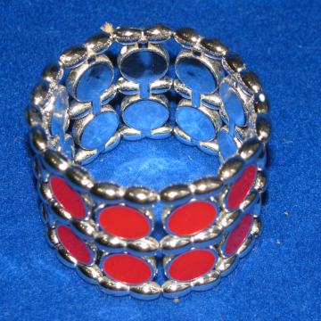 NARUKVICA - Nikal boje-Crveni okrugli elementi. SAND-2