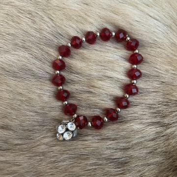 Narukvica i privjesak Swarovski i  metalna polumjesec plave boje