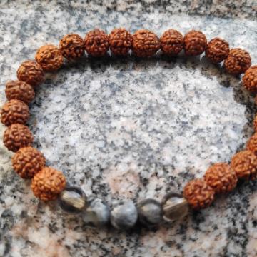 Narukvica od rudrakše i kristala - AKCIJA !!!