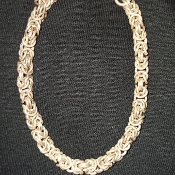 Narukvica, pravo srebro 925, kraljevski vez, ručni rad, očuvana