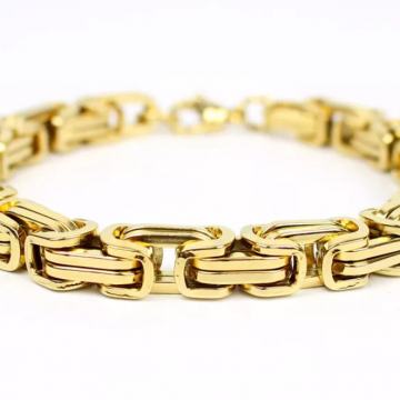 Narukvica zlatna muška 5mm -21cm