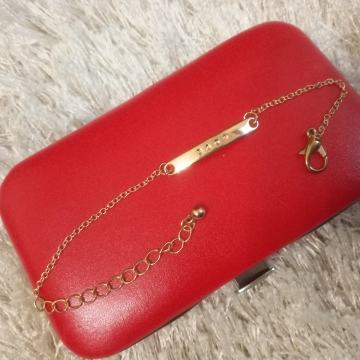 NARUKVICA BOJA ZLATA S PLOČICOM - NOVO