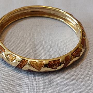 NARUKVICA - Zmijski model. Zlatno-smeđa. Metal. Mob