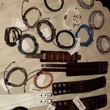 Narukvice razne koža, metal, najlon