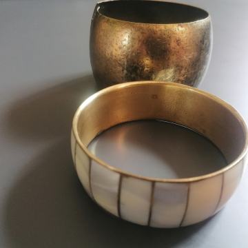 Set vintage narukvica sedef - mesing