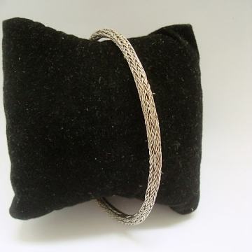 SREBRNA NARUKVICA PLETENA - 1900-1920.god