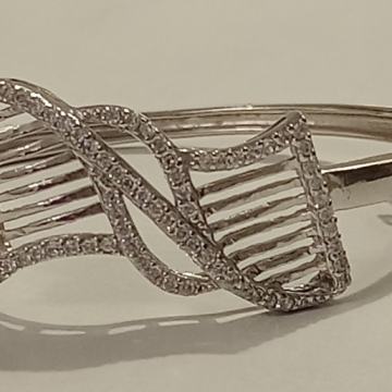 Srebrna narukvica, 925 srebro, cirkoni, rodinirana