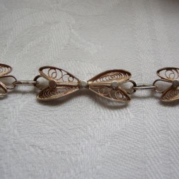 SREBRNA NARUKVICA FILIGRAN RUČNI RAD STARINA