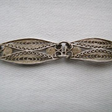 SREBRNA NARUKVICA - FILIGRAN - STARI RUČNI RAD U SREBRU 900