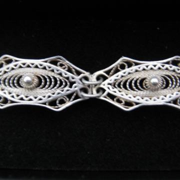 SREBRNA NARUKVICA - STARI TRADICIJSKI RAD - FILIGRAN - SREBRO