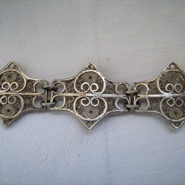 SREBRO - NARUKVICA ŽENSKA - FILIGRANSKI STARI RUČNI RAD