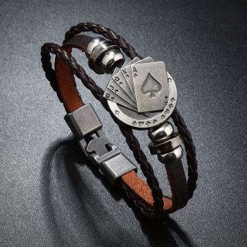 Vintage narukvica od umjetne kože s kartama